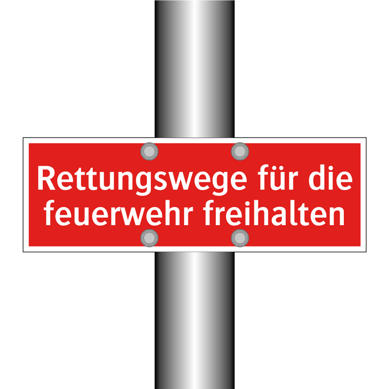 Rettungswege für die feuerwehr freihalten