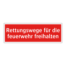 Rettungswege für die feuerwehr freihalten