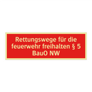 Rettungswege für die feuerwehr freihalten § 5 BauO NW