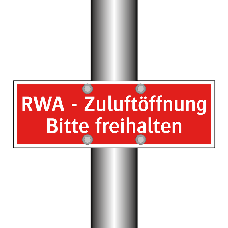 RWA - Zuluftöffnung Bitte freihalten
