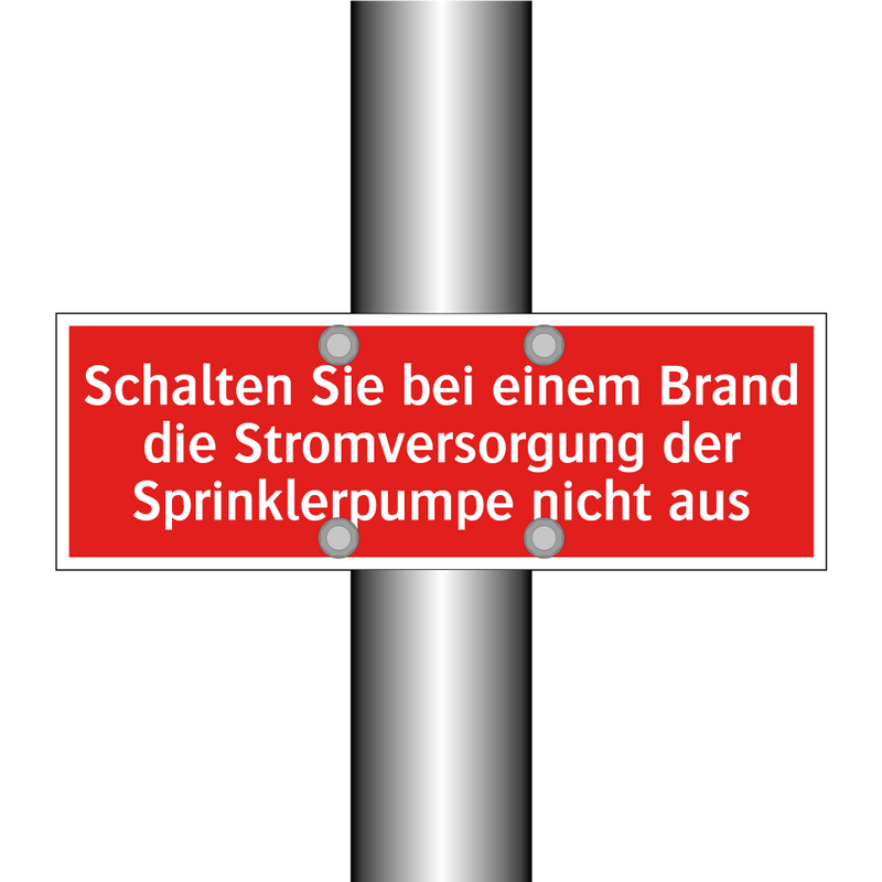 Schalten Sie bei einem Brand die Stromversorgung der Sprinklerpumpe nicht aus