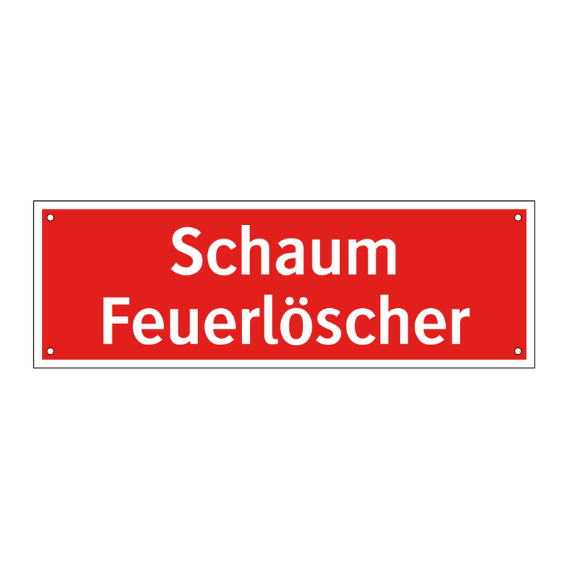Schaum Feuerlöscher