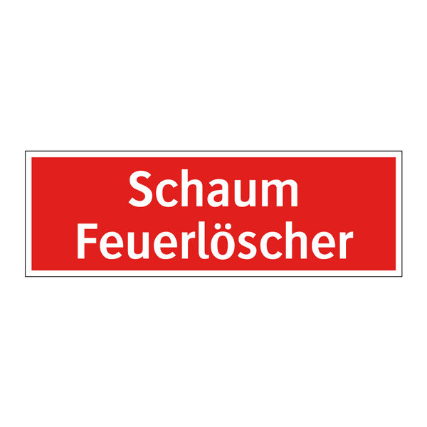 Schaum Feuerlöscher