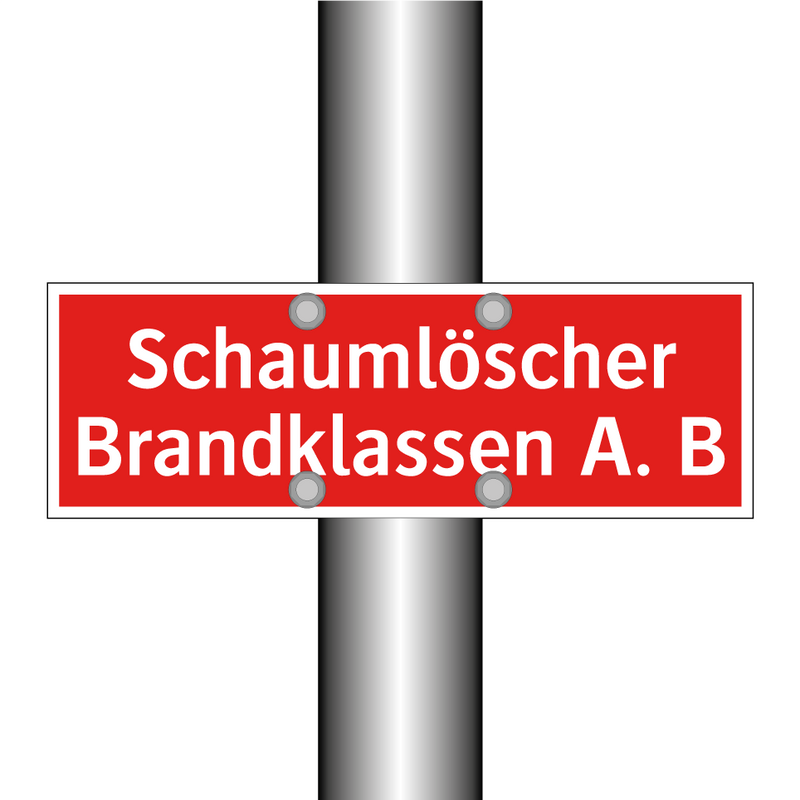 Schaumlöscher Brandklassen A. B
