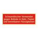 Schaumlöscher Verwendet gegen Brände in Holz, Papier und brennbaren Flüssigkeiten