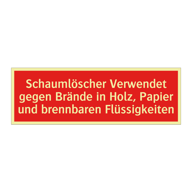 Schaumlöscher Verwendet gegen Brände in Holz, Papier und brennbaren Flüssigkeiten
