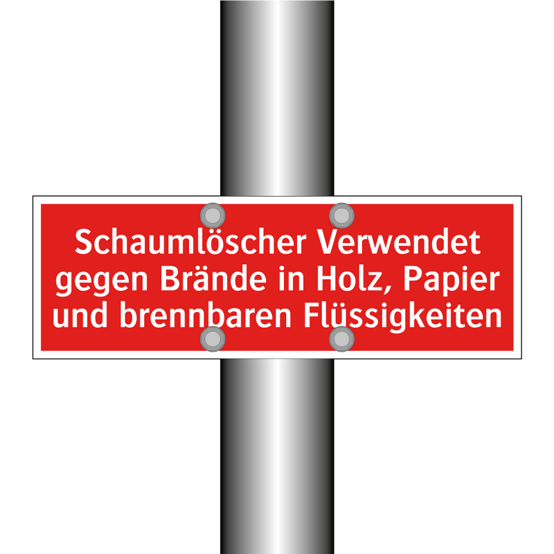 Schaumlöscher Verwendet gegen Brände in Holz, Papier und brennbaren Flüssigkeiten