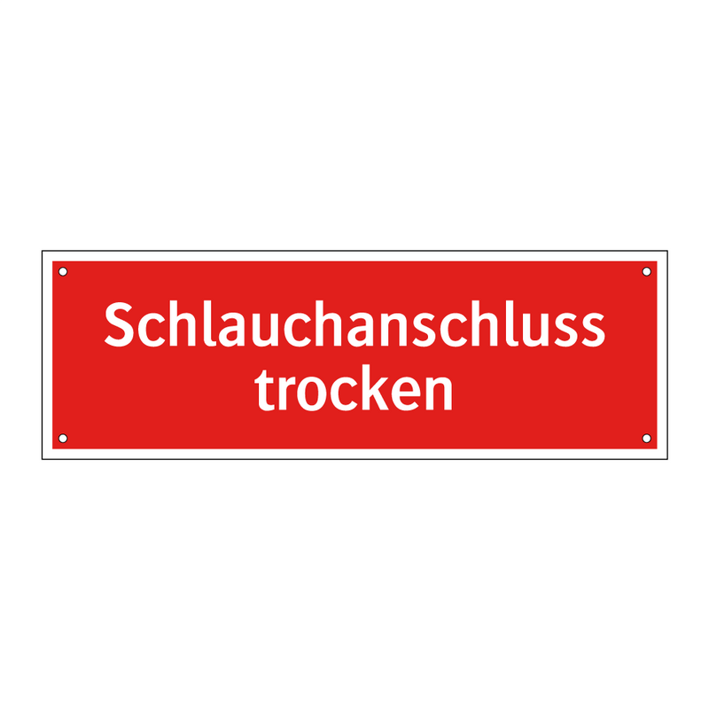 Schlauchanschluss trocken