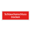 Schlauchanschluss trocken