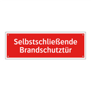 Selbstschließende Brandschutztür