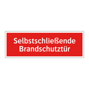 Selbstschließende Brandschutztür