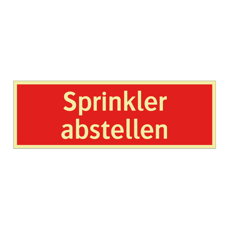 Sprinkler abstellen