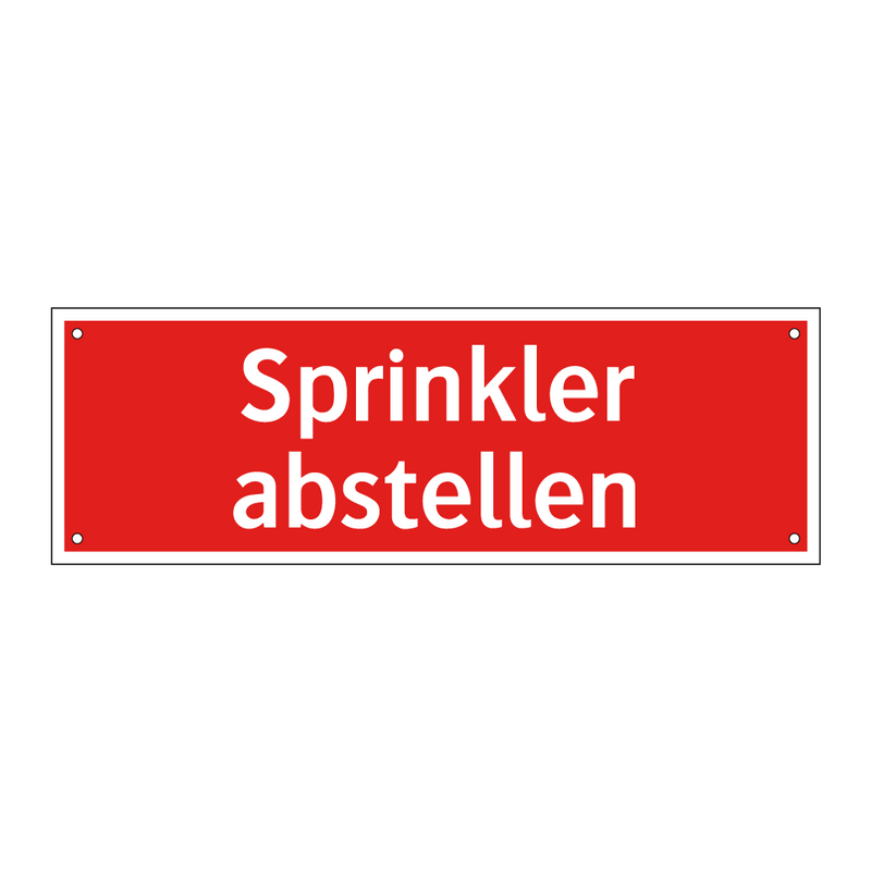 Sprinkler abstellen