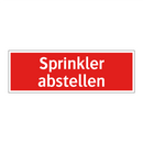 Sprinkler abstellen