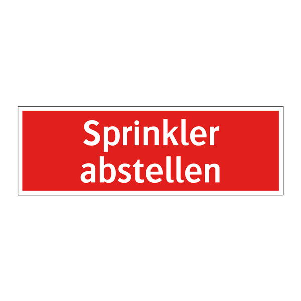 Sprinkler abstellen