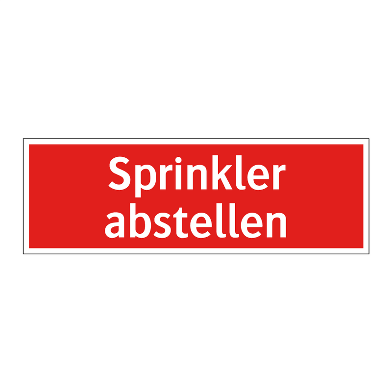 Sprinkler abstellen