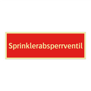 Sprinklerabsperrventil