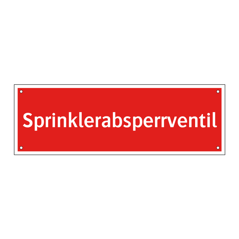 Sprinklerabsperrventil