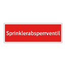 Sprinklerabsperrventil