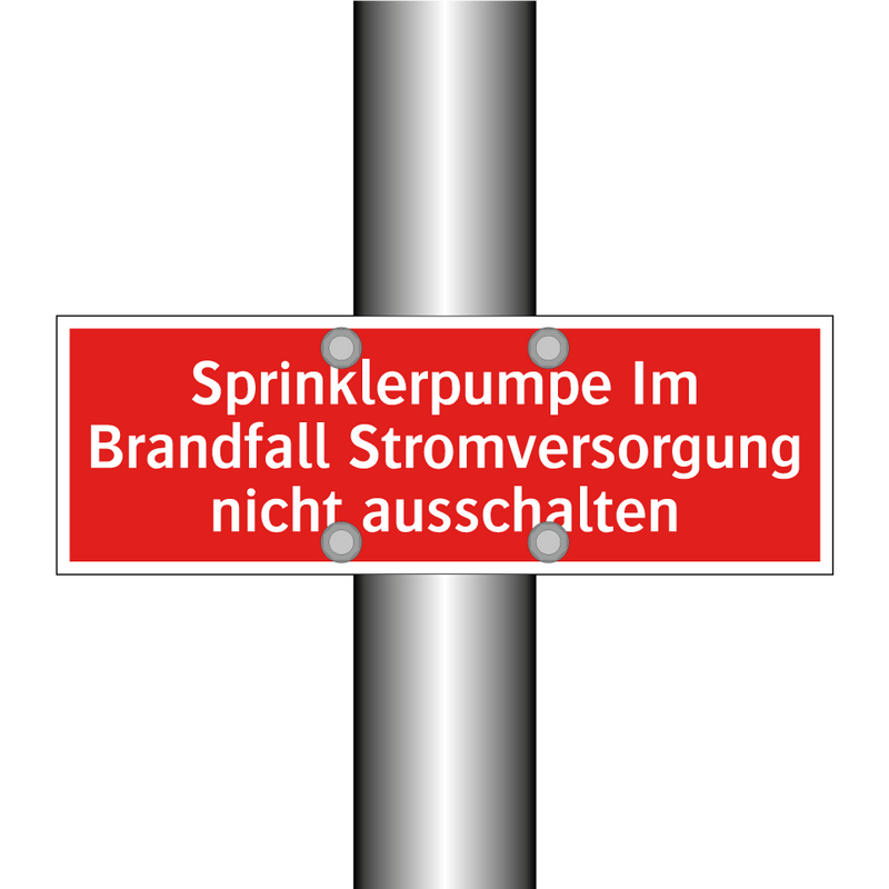 Sprinklerpumpe Im Brandfall Stromversorgung nicht ausschalten