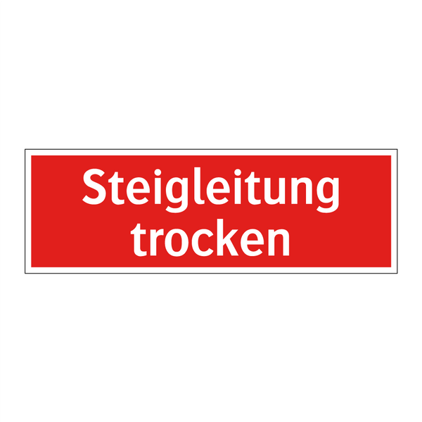 Steigleitung trocken