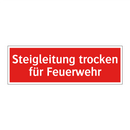 Steigleitung trocken für Feuerwehr