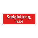 Steigleitung, naß