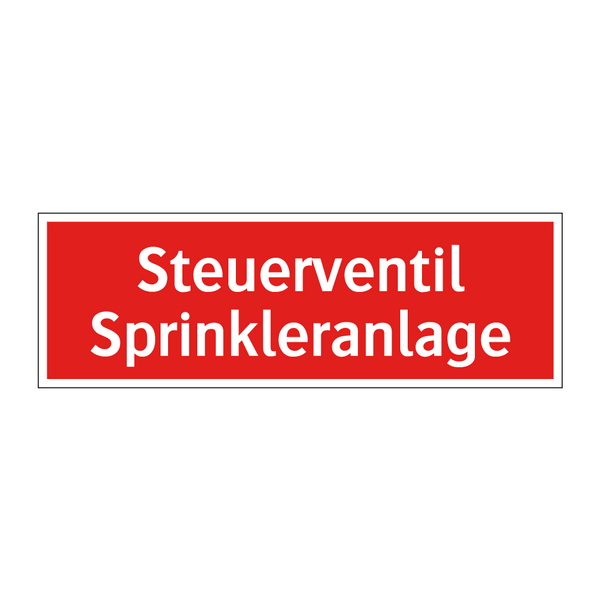 Steuerventil Sprinkleranlage