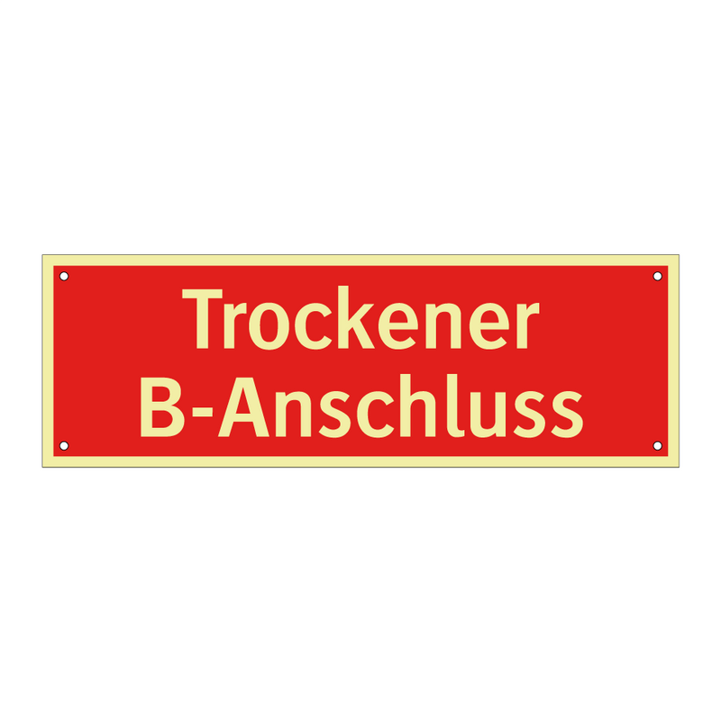 Trockener B-Anschluss