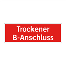 Trockener B-Anschluss