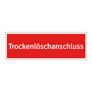Trockenlöschanschluss