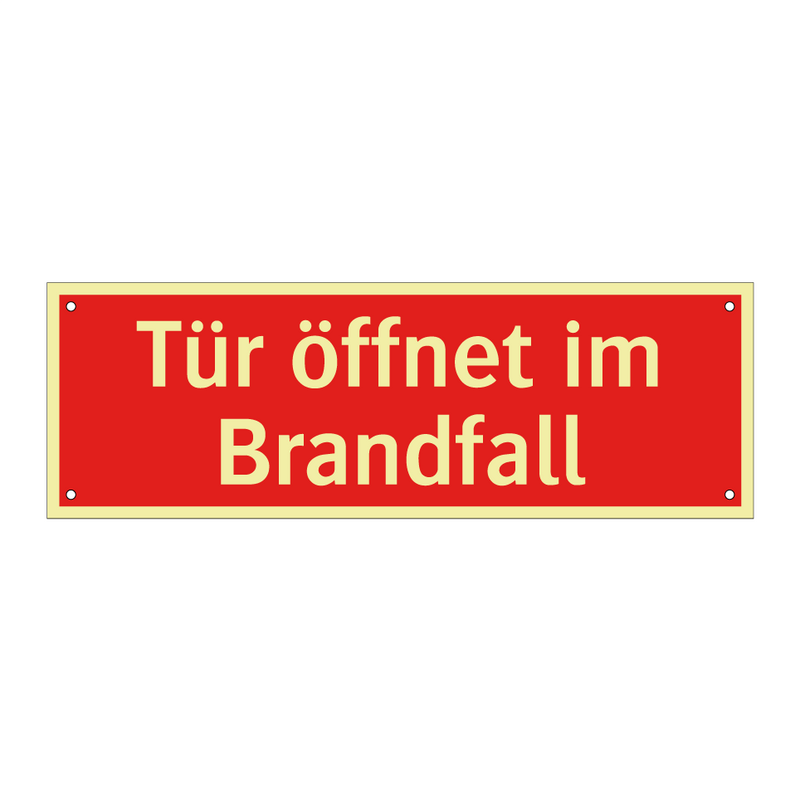 Tür öffnet im Brandfall