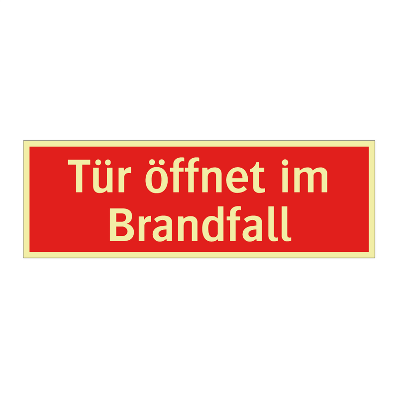 Tür öffnet im Brandfall