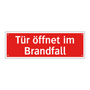 Tür öffnet im Brandfall