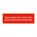 Verwenden Sie zuerst den Kohlendioxid-Feuerlöscher