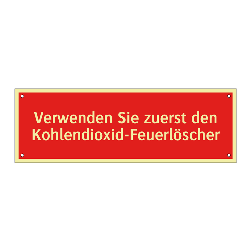 Verwenden Sie zuerst den Kohlendioxid-Feuerlöscher