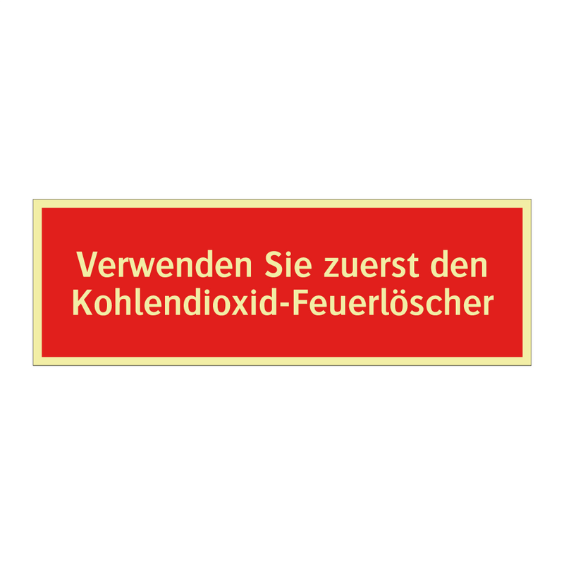 Verwenden Sie zuerst den Kohlendioxid-Feuerlöscher