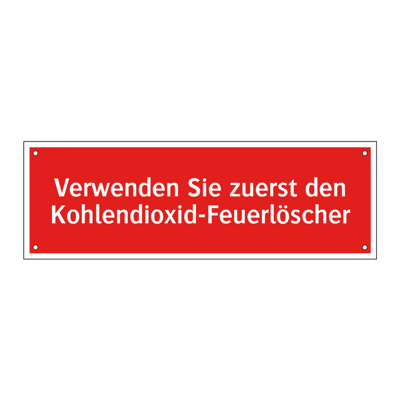 Verwenden Sie zuerst den Kohlendioxid-Feuerlöscher
