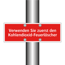 Verwenden Sie zuerst den Kohlendioxid-Feuerlöscher