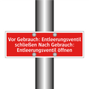 Vor Gebrauch: Entleerungsventil schließen Nach Gebrauch: Entleerungsventil öffnen