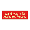 Wandhydrant für geschultes Personal