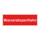 Wasserabsperrhahn