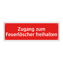 Zugang zum Feuerlöscher freihalten