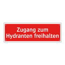 Zugang zum Hydranten freihalten