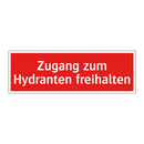 Zugang zum Hydranten freihalten