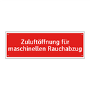Zuluftöffnung für maschinellen Rauchabzug