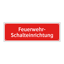 Feuerwehr- Schalteinrichtung