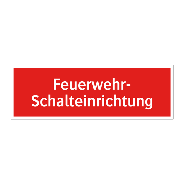 Feuerwehr- Schalteinrichtung