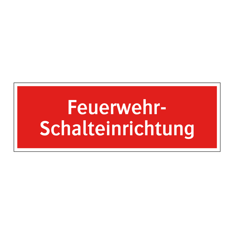 Feuerwehr- Schalteinrichtung