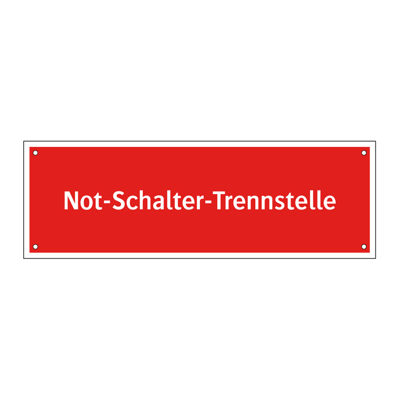 Not-Schalter-Trennstelle